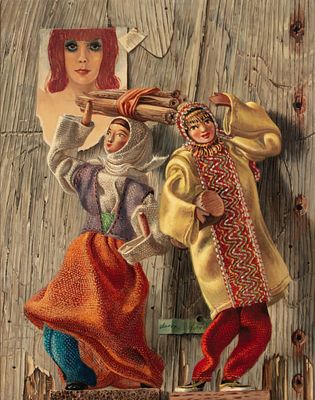 Aaron Bohrod (1907-1992) - AARON BOHROD (1907-1992) TROMPE L'OEIL OIL ON BOARD. Aaron Bohrod 