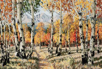 Lyman Byxbe (Colorado, 1886-1980) - LYMAN BYXBE (1886-1980) RARE LARGE OIL ON CANVAS. Lyman Byxbe 