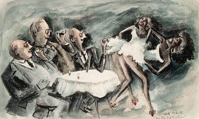Adolf Arthur Dehn (American 1895-1968) - ADOLF DEHN (1895-1968) 1938 WATERCOLOR WITH CRAYON. Adolf 