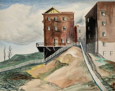 Robert Bruce Inverarity (1909-1999) - ROBERT INVERARITY (1909-1999) FAP ARTIST OIL ON PAPER. Robert 