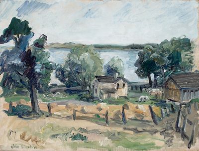 John Stephan (1906-1995) - JOHN STEPHAN (1906-1995) WPA ARTIST OIL ON CANVAS. John Stephan 