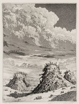 Lyman Byxbe (1886-1980) - LYMAN BYXBE (1886-1980) RARE PENCIL SIGNED AQUATINT. Lyman Byxbe 