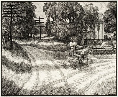 Leo John Meissner (1895-1977) - LEO MEISSNER (1895-1977) PENCIL SIGNED BLOCK PRINT. Leo John 