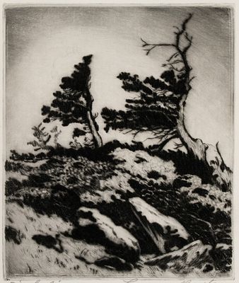 Lyman Byxbe (1886-1980) - LYMAN BYXBE (1886-1980) PENCIL SIGNED DRYPOINT. Lyman Byxbe (1886-1980) 