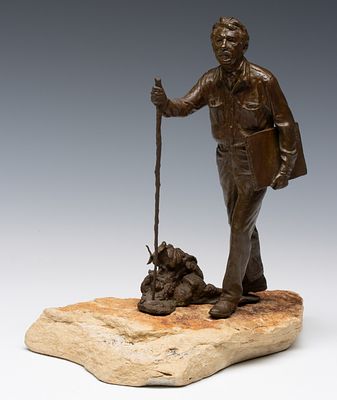 Charles Banks Wilson (1918-2013) - A RARE VARIANT BRONZE: TOM BENTON BY CHARLES B. WILSON. Charles 