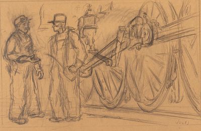 Mervin M. Jules (1912-1994) - MERVIN JULES (1912-1994) GRAPHITE SKETCH ON PAPER. Mervin M. Jules 