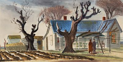 Robert McDonald Graham, Jr. (Missouri, 1919-2003) - ROBERT GRAHAM, JR (1919-2003) MIXED MEDIA ON PAPER