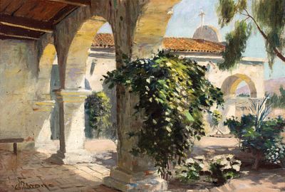 George Melville Stone (Kansas, 1858-1931) - GEORGE M. STONE (1858-1931) SCARCE KANSAS ARTIST OIL. Ge 