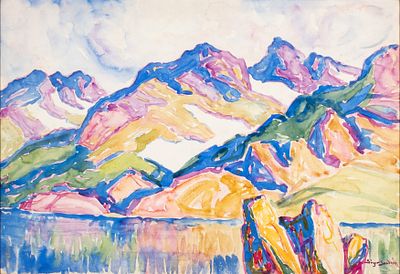 Birger Sandzen (Kansas, 1871-1954) - BIRGER SANDZEN (1871-1954) COLORADO WATERCOLOR C. 1930. Birger 