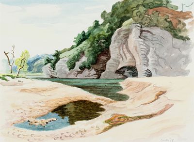 Thomas Hart Benton (1889-1975) - THOMAS HART BENTON (1889-1975) OZARKS WATERCOLOR STUDY. Thomas 