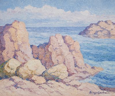 Birger Sandzen (Kansas, 1871-1954) - BIRGER SANDZEN (1871-1954) 1949 OIL ON BOARD. Birger Sandzen 