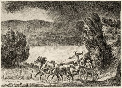 John Steuart Curry (1897-1946) - JOHN STEUART CURRY (1897-1946) PENCIL SIGNED LITHOGRAPH. John 