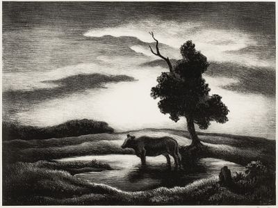 Thomas Hart Benton (1889-1975) - THOMAS HART BENTON (1889-1975) PENCIL SIGNED LITHOGRAPH. Thomas 