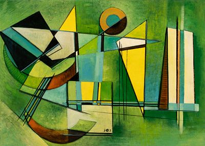 Werner Drewes (1899-1985) - WERNER DREWES (1899-1985) OIL ON CANVAS. Werner Drewes (1899-1985) 
