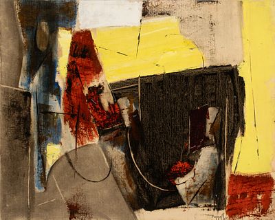 Charles Bunnell (1897-1968) - CHARLES BUNNELL 1957 STUDY FOR 'MAGICIAN'S HOUSE'. Charles Bunnell 