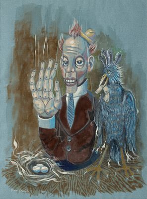 Karl Priebe (1914-1976) - KARL PRIEBE (1914-1976) MAGIC REALIST GOUACHE ON PAPER. Karl Priebe 