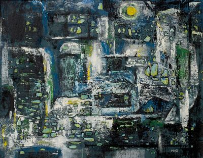 Marian Huttner Grunbaum (1894-2000) - MARIAN HUTTNER GRUNBAUM (1894-2000) OIL ON CANVAS BOARD. Maria 