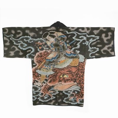 A BRILLIANT JAPANESE FIREMAN'S JACKET WITH JIRAYIA. The rare 19th century firefighter's jacket 