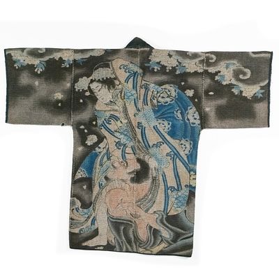 A JAPANESE FIREMAN'S JACKET WITH TENNIN , ADAIR ESTATE. The rare 19th century firefighter's 