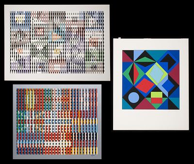 Yaacov (Gibstein) Agam (Born 1928) - YAACOV AGAM (BORN 1928) PENCIL SIGNED SERIGRAPHS. Yaacov 