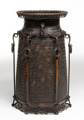 AN ELABORATE JAPANESE BASKET SIGNED SHOUN, ADAIR ESTATE. The outstanding example attributed to 