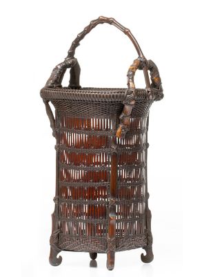 AN OUTSTANDING CHIKUBOSAI JAPANESE BASKET, ADAIR ESTATE. The extraordinary example of elegant 