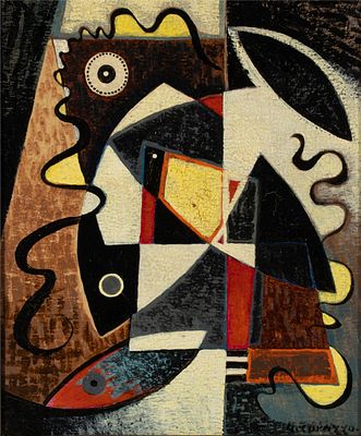 Alexander Corazzo (Illinois, 1908-1971) - ALEXANDER CORAZZO (1908-1971) OIL ON ARTIST'S BOARD. Alexa 