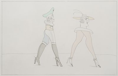 Saul Steinberg (1914-1999) - SAUL STEINBERG (1914-1999) PENCIL SIGNED ETCHING. Saul Steinberg 