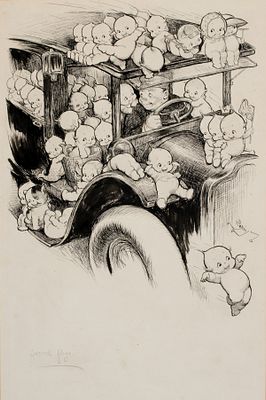 Cecil Rose O'Neill (1874-1944) - ROSE O'NEILL KEWPIES ILLUSTRATION FOR GOOD HOUSEKEEPING. Cecil 