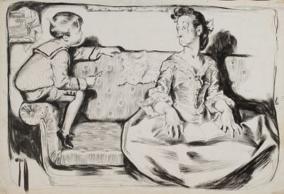 Cecil Rose O'Neill (1874-1944) - ROSE O'NEILL (1874-1944) ILLUSTRATION ATT PUCK MAGAZINE. Cecil 