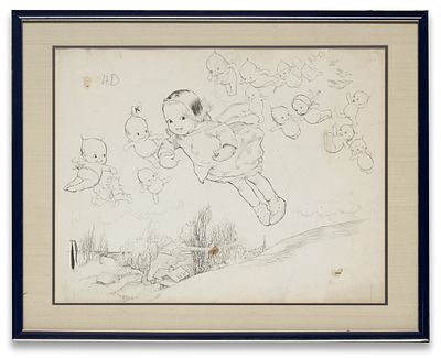 Cecil Rose O'Neill (1874-1944) - ROSE O'NEILL WOMEN'S HOME COMPANION KEWPIE ILLUSTRATION. Cecil 
