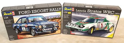 2 Revell 1/24 Lancia Stratos WRC 1977, Ford Escort Rally, no guarantee all parts are here