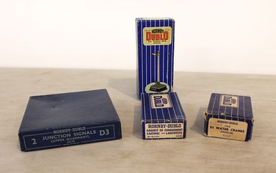Vintage Hornby-Dublo Train Accessories seem complete in original boxes Condition: All items are