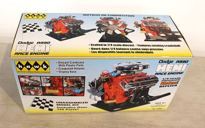 HAWK Dodge A990 Hemi Race Engine 1/4 scale Diecast Replica in original box and plastic inside