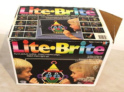 Vintage Lite Brite by Milton Bradly in original box no guarantee all parts are here. Vintage