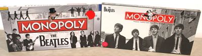2 Beatles Monopoly Games with Collectible Pewter Tokens in original unopened boxes Condition: