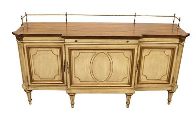 Karges exotic brazilian walnut buffet with key. Karges decorator buffet with exotic Brazilian