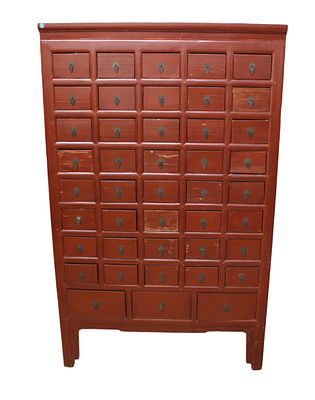 Awesome 43 drawer Asian apothecary chest - red. Awesome 43 drawer Asian apothecary chest in the
