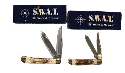 2 Smith & Wesson Bullseye Stag Stockman CH501ST / CH502ST. 2 Smith & Wesson Bullseye Stag