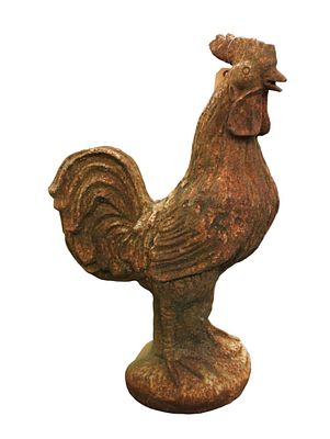 Semi antique life size cast iron garden rooster. Structurally sound. Does show age right out of