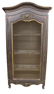 Habersham country French wire front cabinet. Habersham one drawer country French wire front