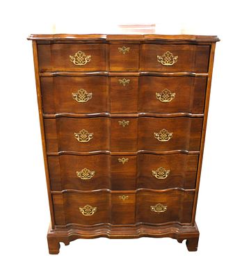 Harden solid cherry high chest. Harden solid cherry 5 drawer high chest in the original finish