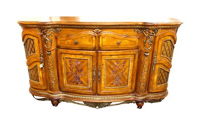 Elaborate French Inlaid Dresser, Fitted Interior, Bronze, Jewelry Drawers. Elaborate French 