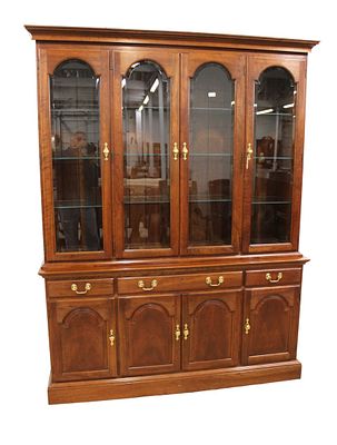 Beautiful Stickley solid cherry china buffet cabinet - 2pc. Beautiful Stickley 2 piece solid 