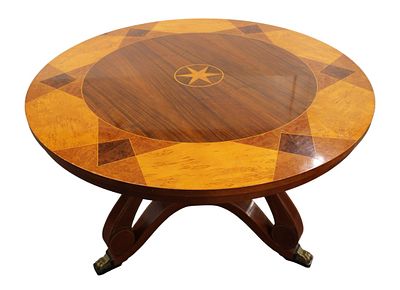 Beautiful John Widdicomb 48" inlaid center table. Beautiful John Widdicomb 48" center table 
