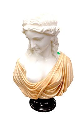 Italian tri color ladies head marble bust. Italian tri color marble ladies head marble bust 