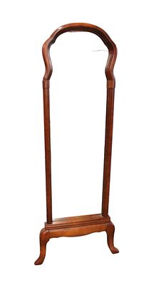 Adjustable dressing mirror, solid mahogany, 58"h x 24"w x 22"d. Solid mahogany adjustable