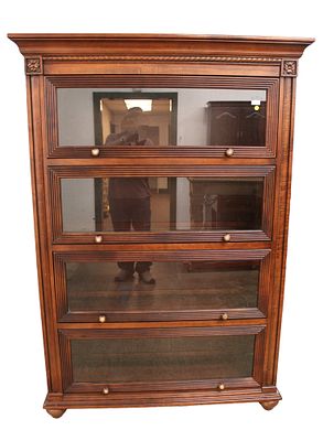 Ethan Allen Cherry Barrister 4 Door Bookcase. Ethan Allen cherry barrister style bookcase