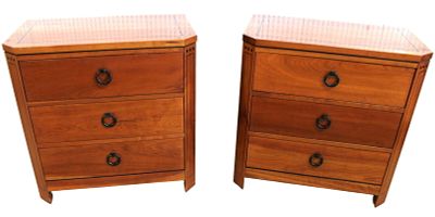 Pair Stickley Cherry Night Stands Arts & Craft Style. Pair of Stickley cherry night stands, 3