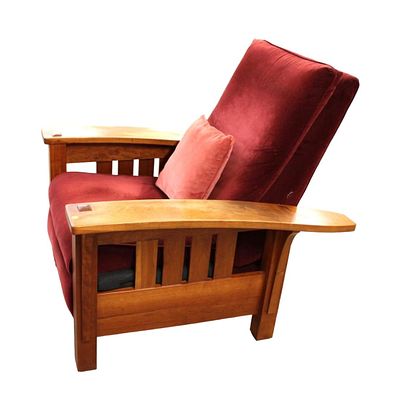 Stickley Mission Style Recliner - Solid Cherry. Stickley solid cherry mission style recliner